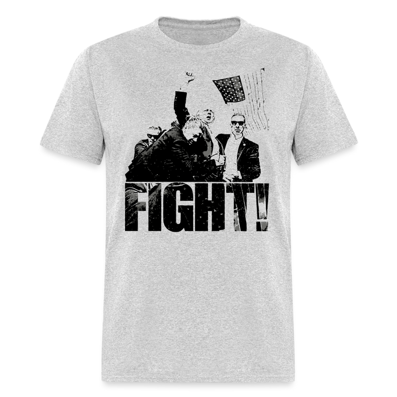 Donald Trump Fight 2024 White T Shirt - heather gray