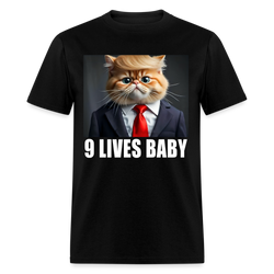 Cat Trump 9 Lives Baby T Shirt - black