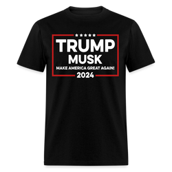 Trump Musk Make America Great Again T Shirt - black