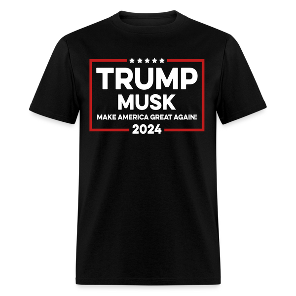 Trump Musk Make America Great Again T Shirt - black