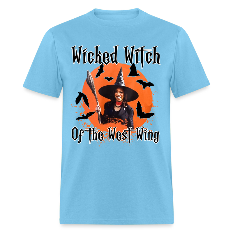 Wicked Kamala Witch T Shirt - aquatic blue