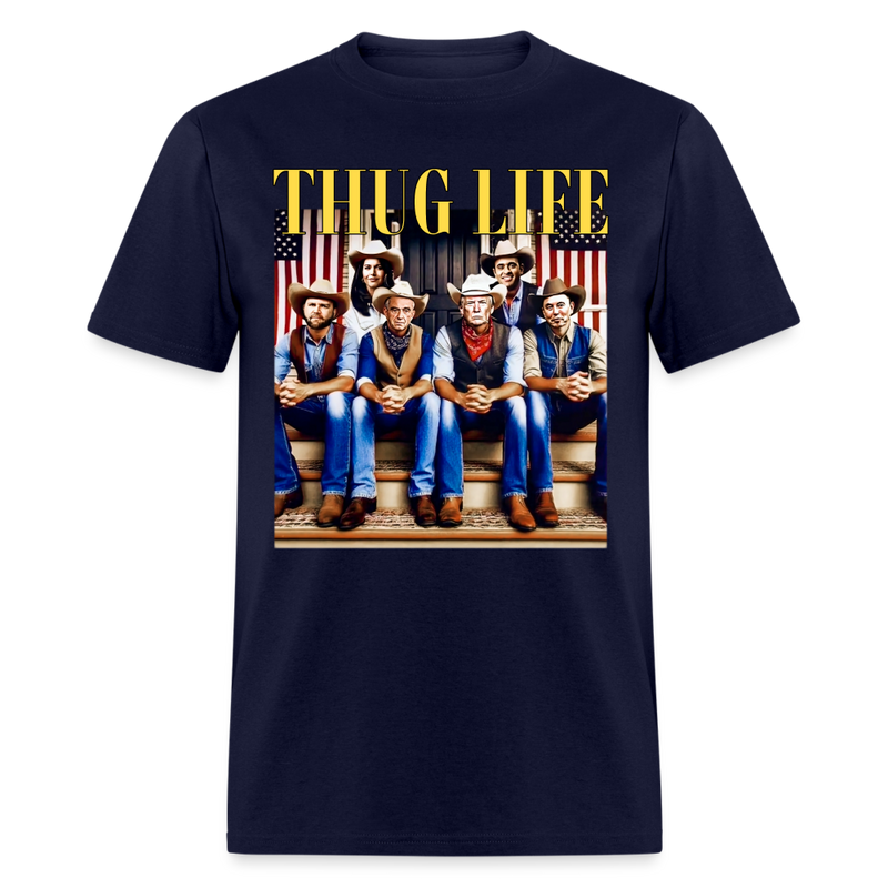 Thug Life Cowboy T Shirt - 2 - navy