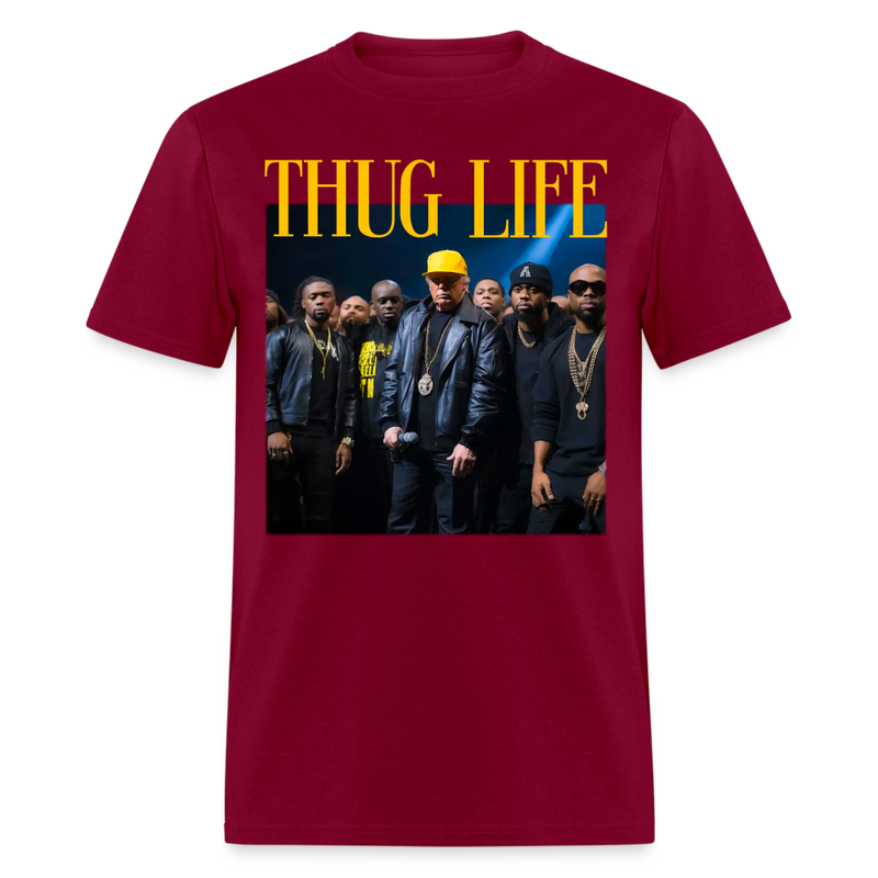 Trump Thug Life T Shirt - burgundy