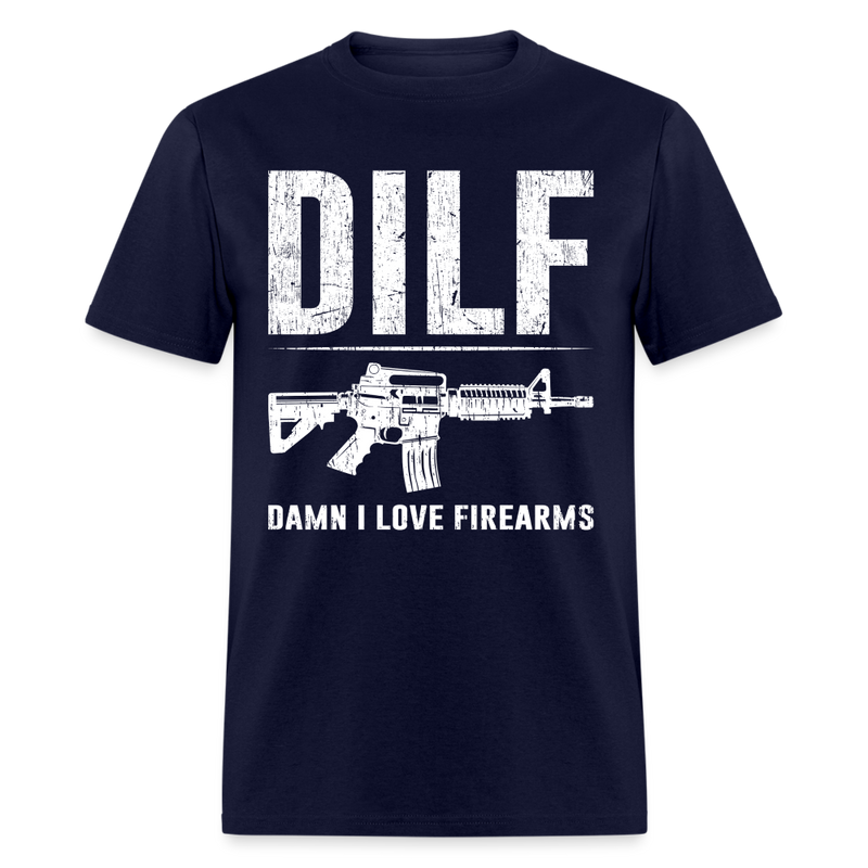 Damn I Love Firearms T Shirt - navy