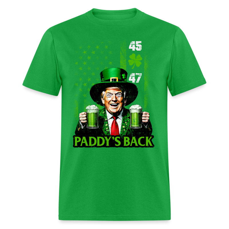 Trump Paddy's Back 45 47 T Shirt - bright green