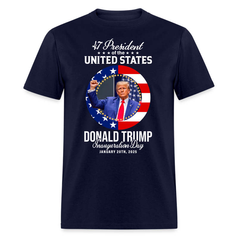 47th President Trump Inauguration T Shirt - navy