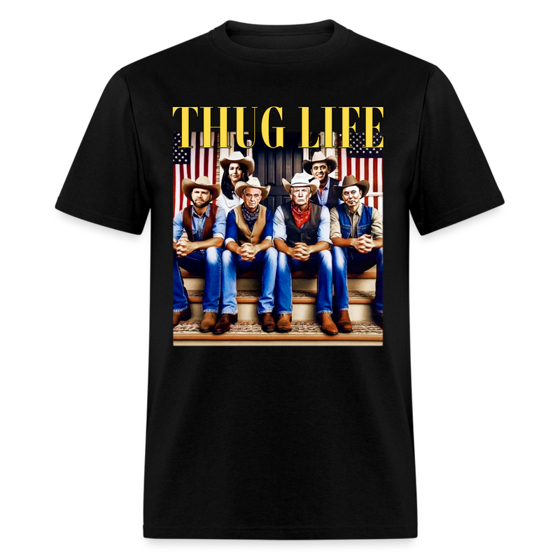 Thug Life Cowboy T Shirt - 2 - black