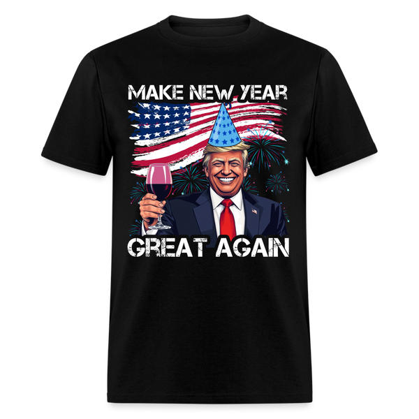 Trump Cheers Make New Year Great Again T Shirt - black