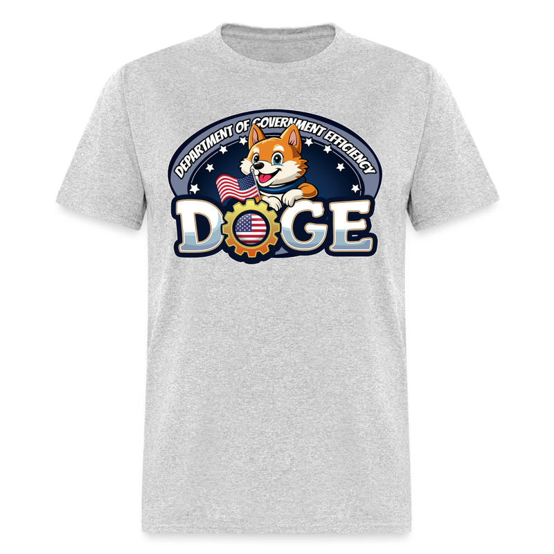 D.O.G.E Department of Government Efficiency T Shirt - heather gray