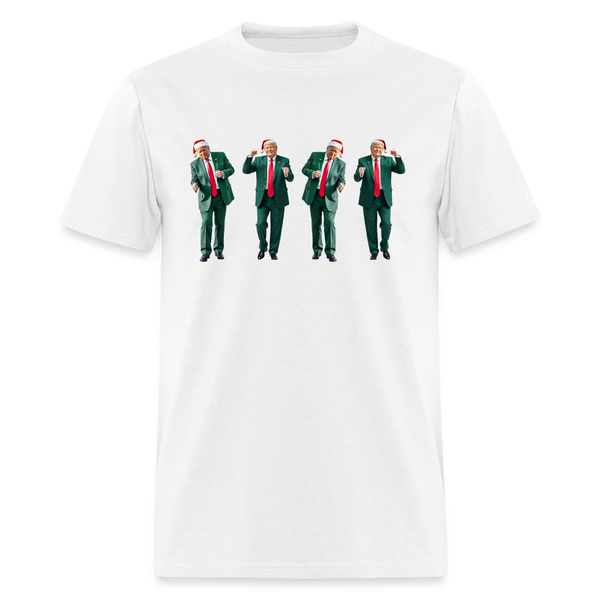 Dancing Trump Christmas T Shirt - white