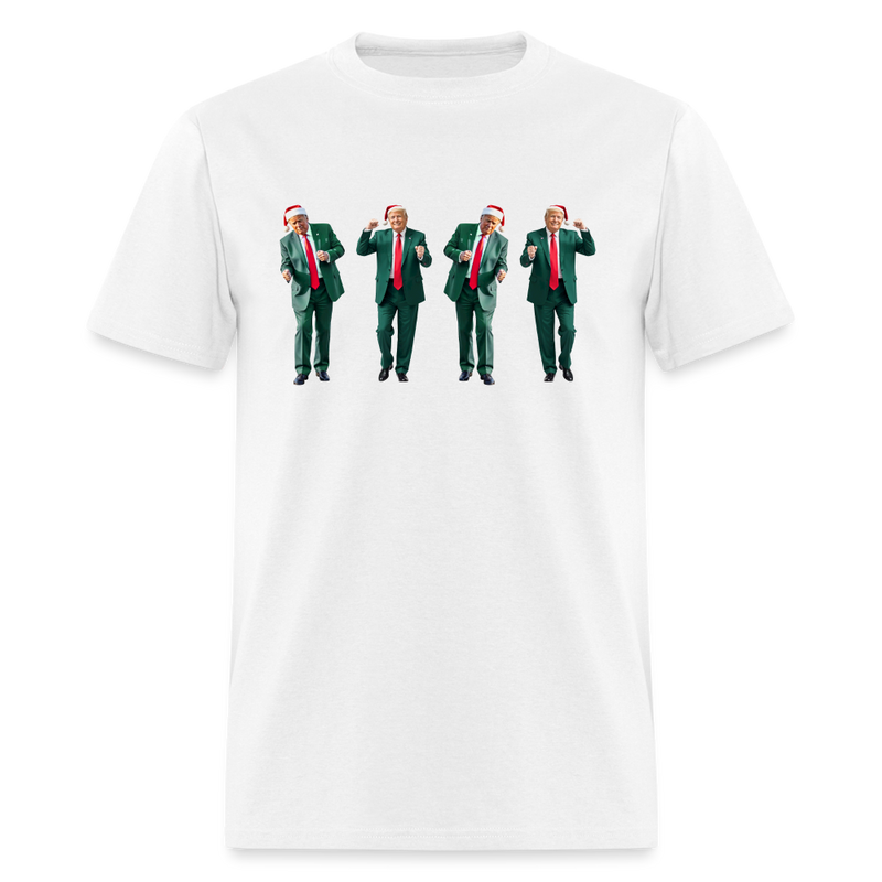 Dancing Trump Christmas T Shirt - white