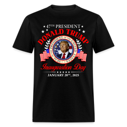 Inauguration Day 2025 USA 47th President T Shirt - black