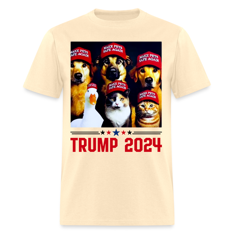 All My Pet Voting For Trump T Shirt - natural