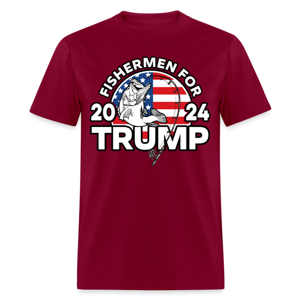 Fishermen For Trump 2024 T Shirt - burgundy