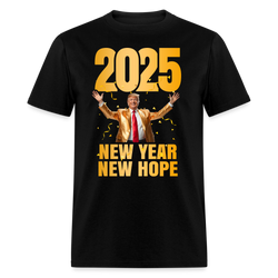 Trump 2025 New Year New Hope T Shirt - black