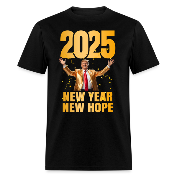 Trump 2025 New Year New Hope T Shirt - black