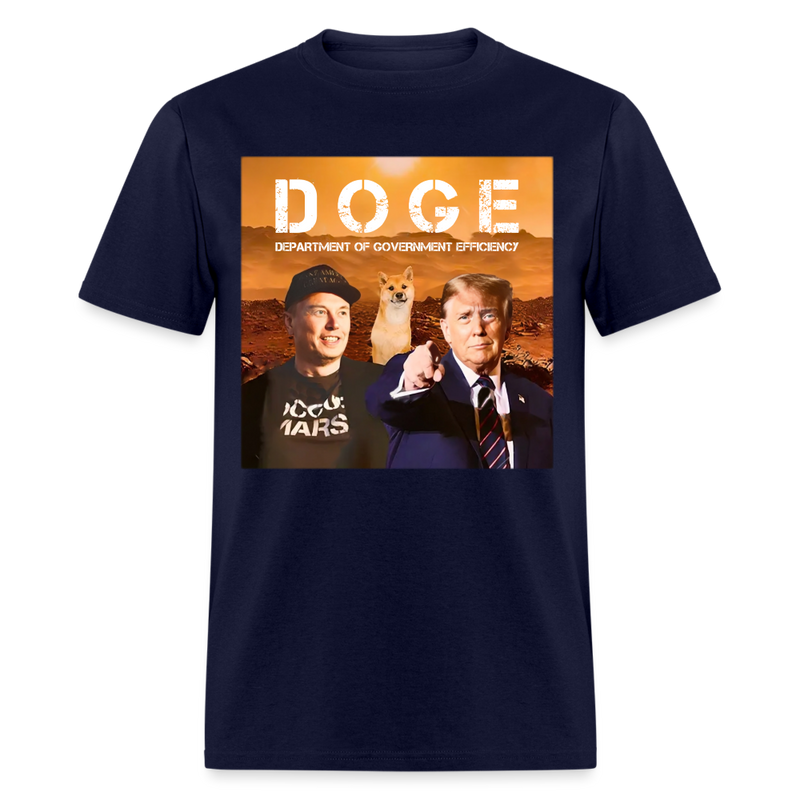 Elon Musk And Trump D.O.G.E T Shirt - navy