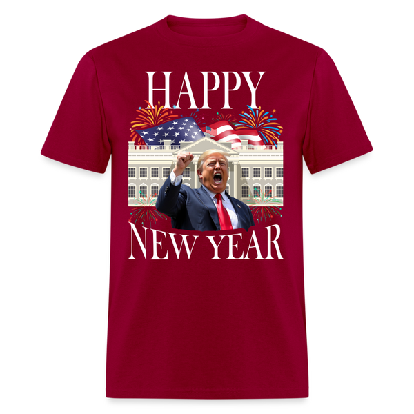 Happy New Year Party 2025 Trump T Shirt - dark red