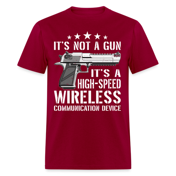 It's Not A Gun T Shirt - dark red