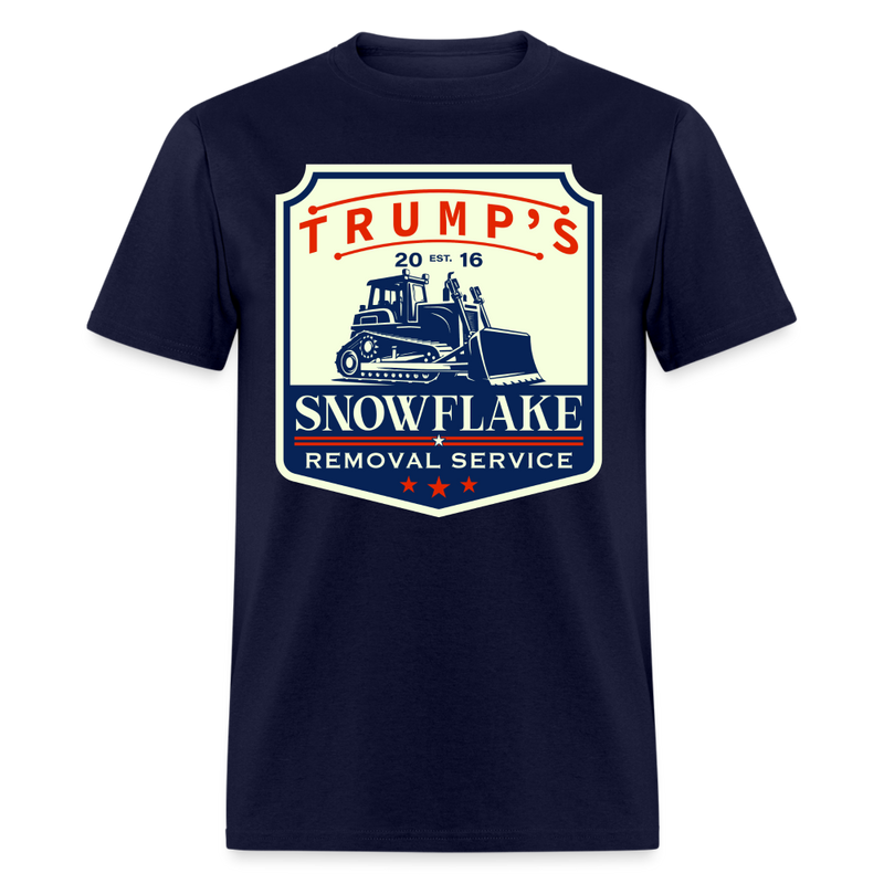 Trump's Snowflake Removal Service T Shirt - navy