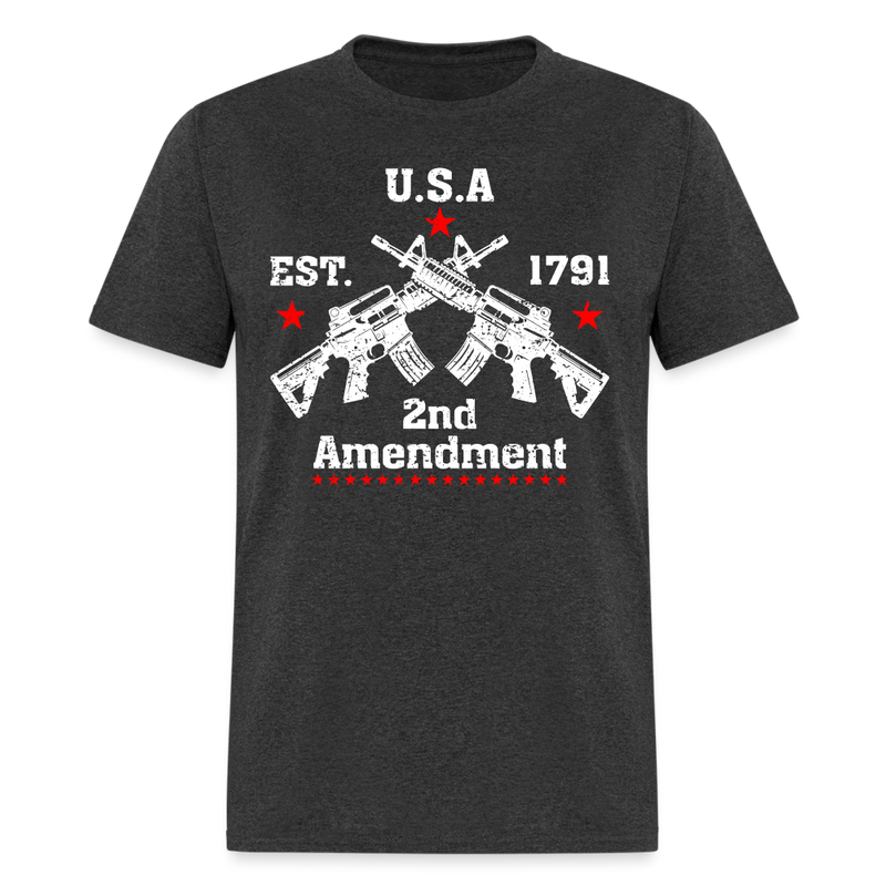 2nd Amendment Gun Rights Established 1791 T Shirt - heather black