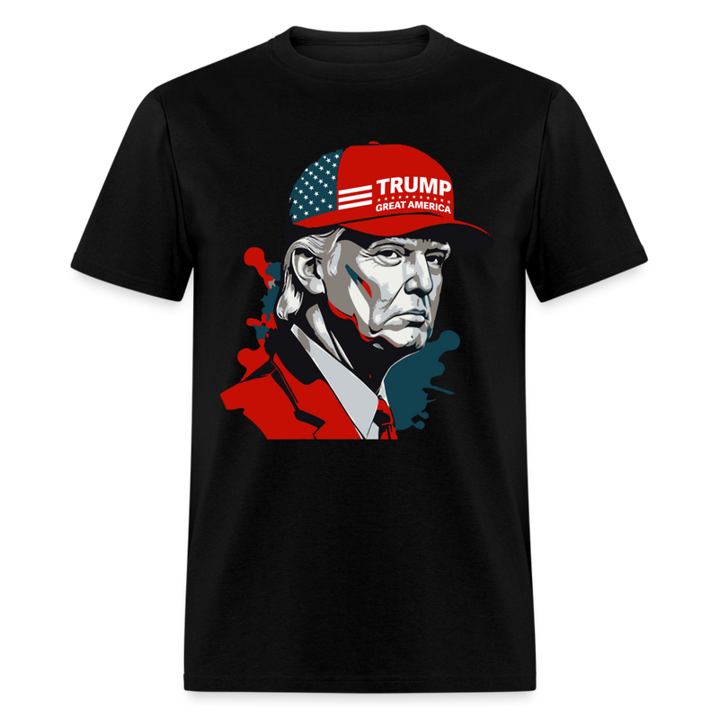 President Trump Great America T Shirt - black