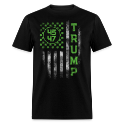 American Flag Trump 45 47 St Patrick's Day T Shirt - black