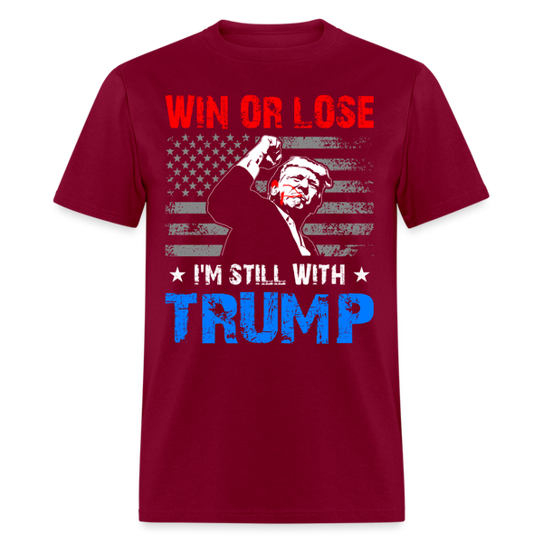 I'm Still With Trump T Shirt - burgundy