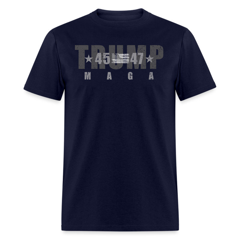 Trump 45-47 MAGA T Shirt - navy