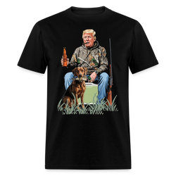 Duck Hunting Trump T Shirt - 2 - black