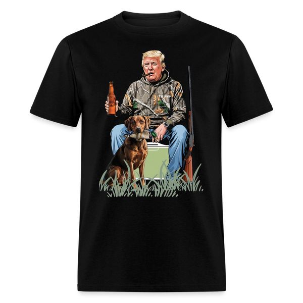 Duck Hunting Trump T Shirt - 2 - black