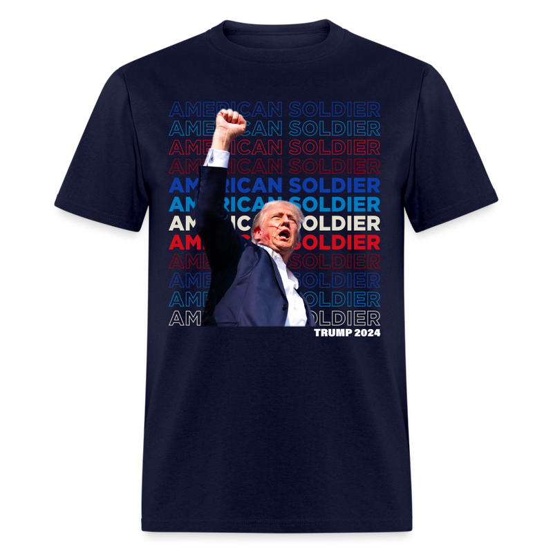 American Soldier T Shirt - navy