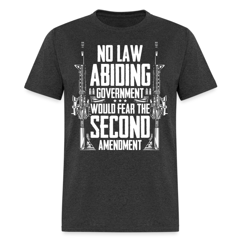 No Law Abiding Government T Shirt - 2 - heather black