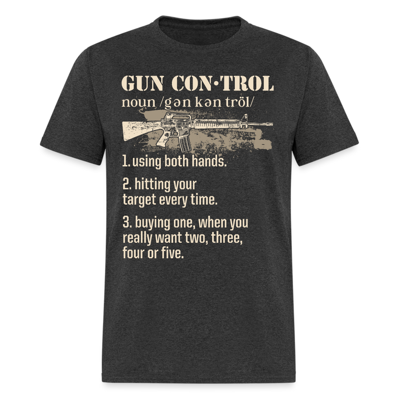 Gun Control Definition Vintage T Shirt - heather black