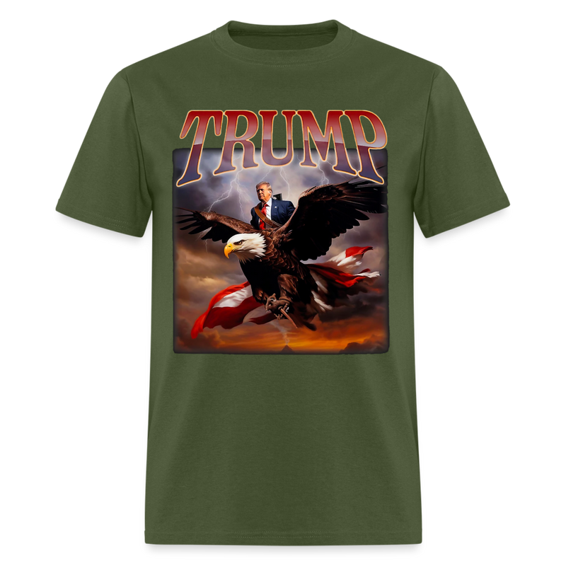 Donald Trump Eagle USA President T Shirt - military green