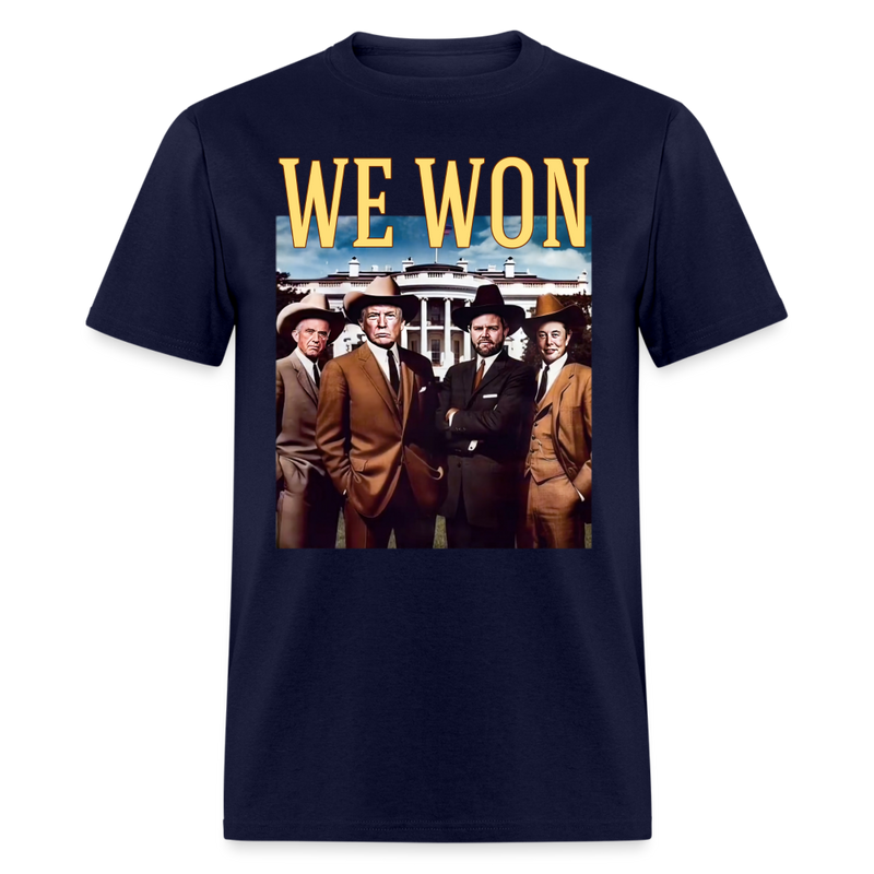 We Won Trump Cowboy T Shirt - navy