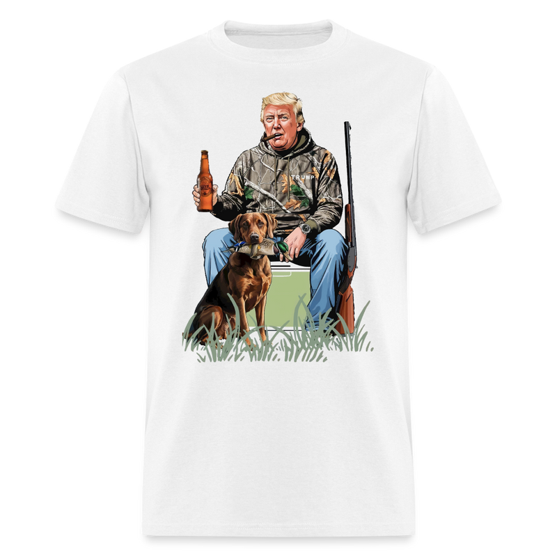 Duck Hunting Trump T Shirt - 2 - white