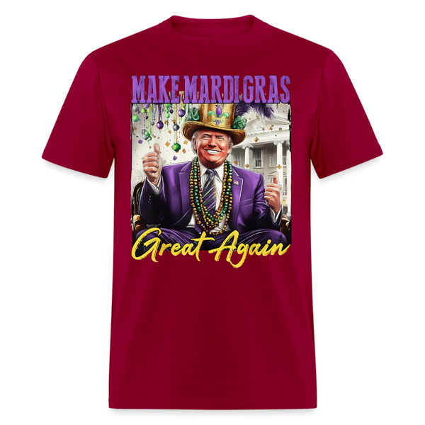 Make Mardi Gras Great Again Trump T Shirt - dark red