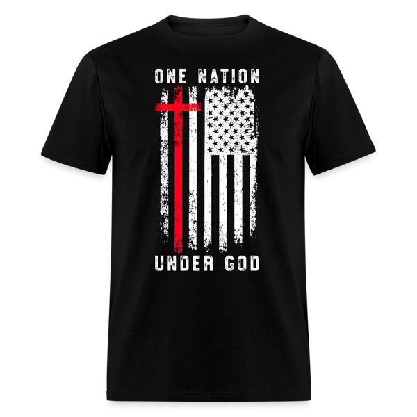 One Nation Under God T Shirt - black