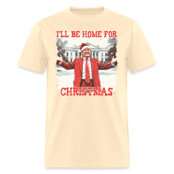 I'll Be Home For Christmas T Shirt - 2 - natural