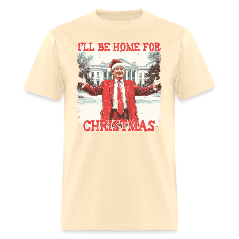 I'll Be Home For Christmas T Shirt - 2 - natural