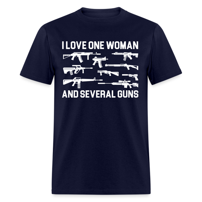 I Love One Woman And Several Guns T Shirt - navy