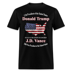 Inauguration Day 2025 47th President Donald Trump T Shirt - black