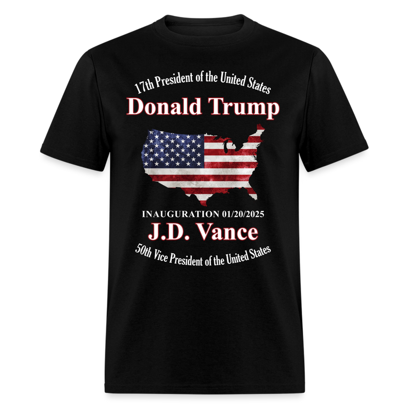 Inauguration Day 2025 47th President Donald Trump T Shirt - black