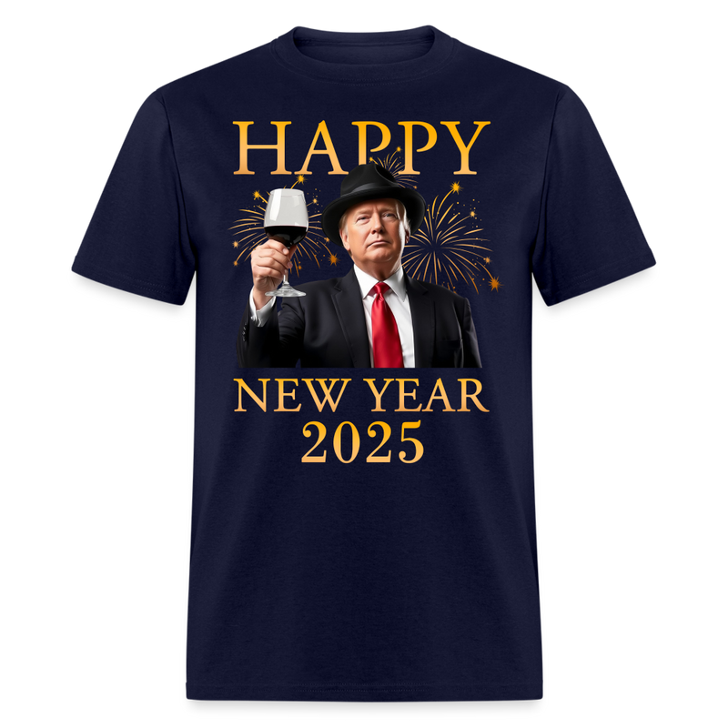 Happy New Year 2025 Trump T Shirt - navy