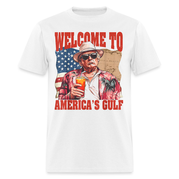 Welcome To America's Gulf T Shirt - 2 - white