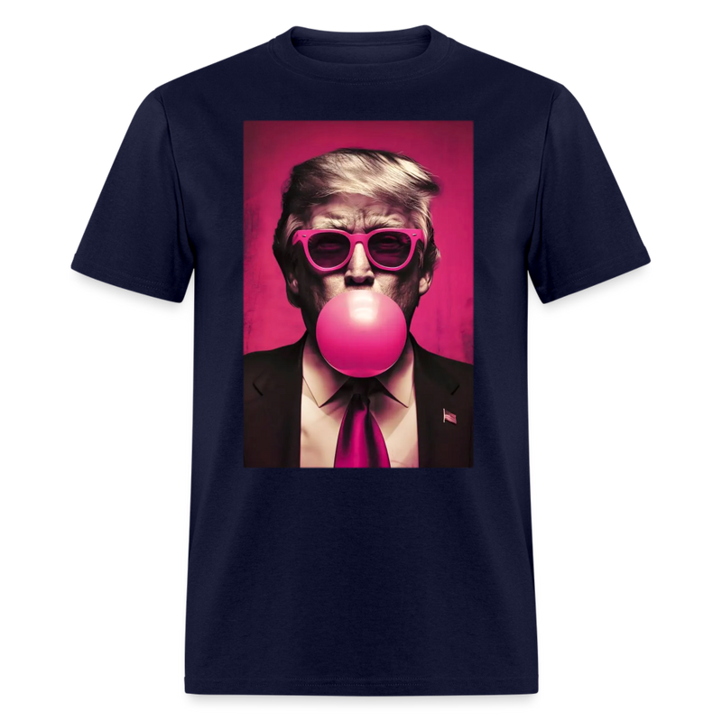 Bubble Gum Trump T Shirt - navy