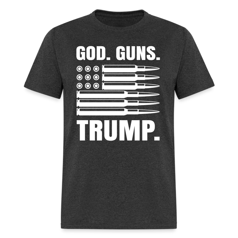 God Guns Trump T Shirt - heather black