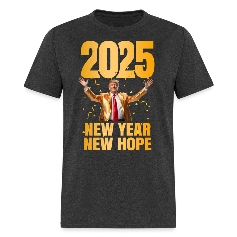 Trump 2025 New Year New Hope T Shirt - heather black