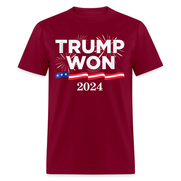 Trump Won 2024 2 T Shirt - burgundy